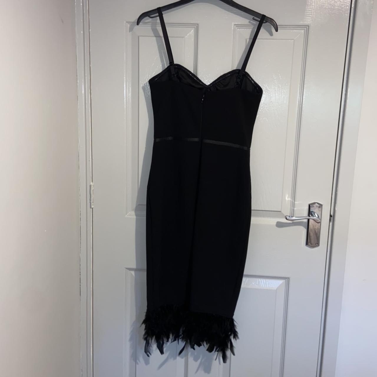 Lipsy black clearance feather dress