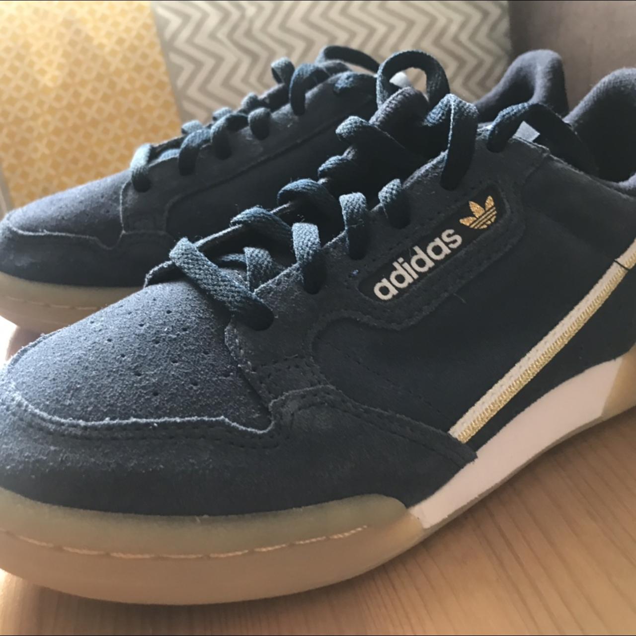 adidas continental 80 blue suede