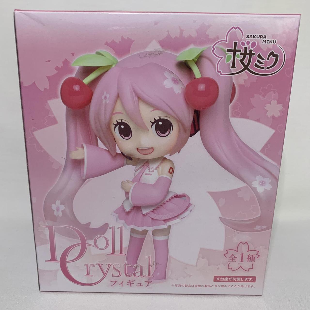 Taito Doll Crystal Sakura Miku Hatsune Vocaloid... - Depop