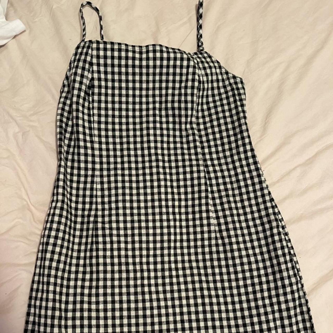 CHECKERED DRESS WOMENS SIZE: XL (tight material,... - Depop