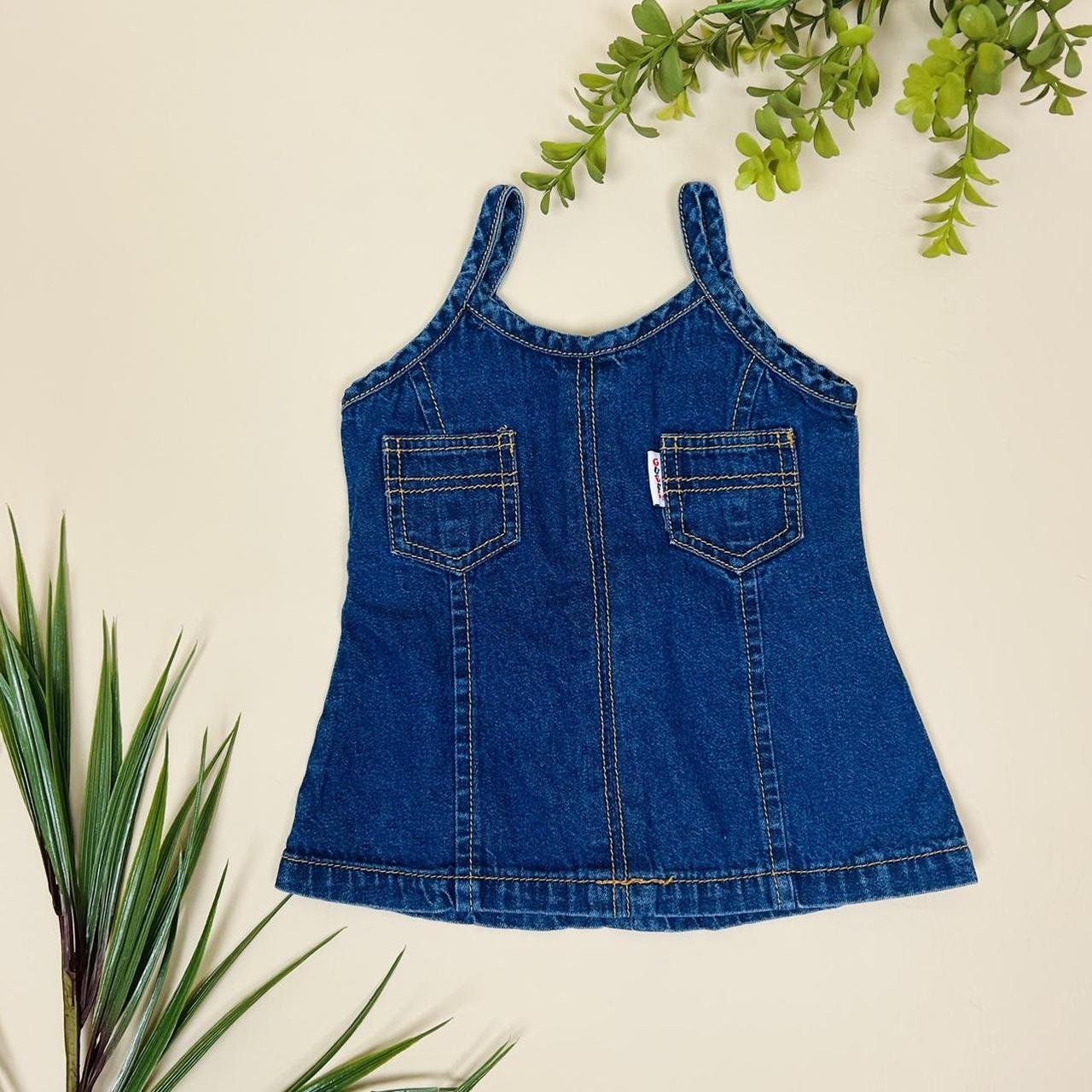 Baby girl Guess denim Dress! Very cute good used... - Depop