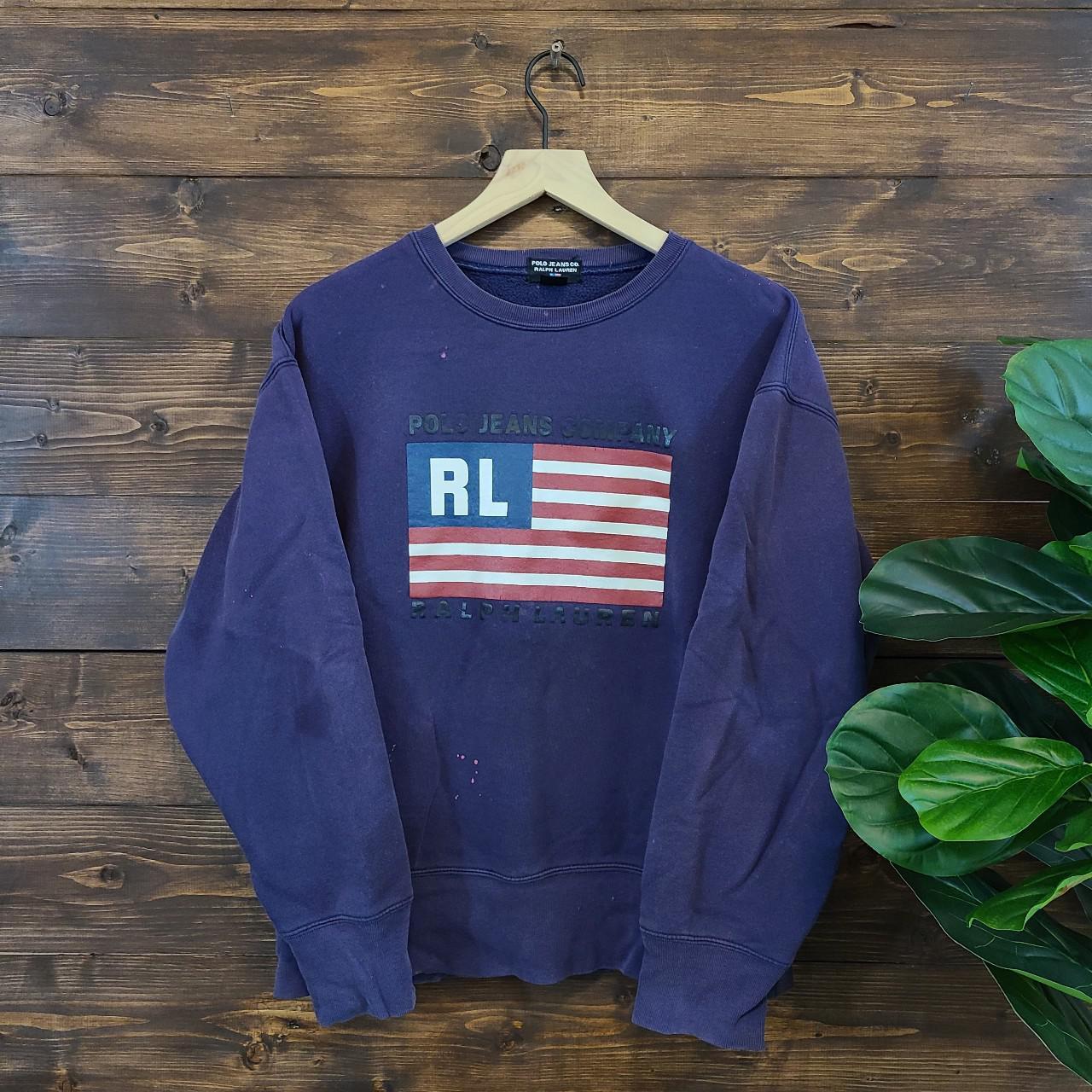•Polo Ralph Lauren USA Flag sweater - Is distressed... - Depop