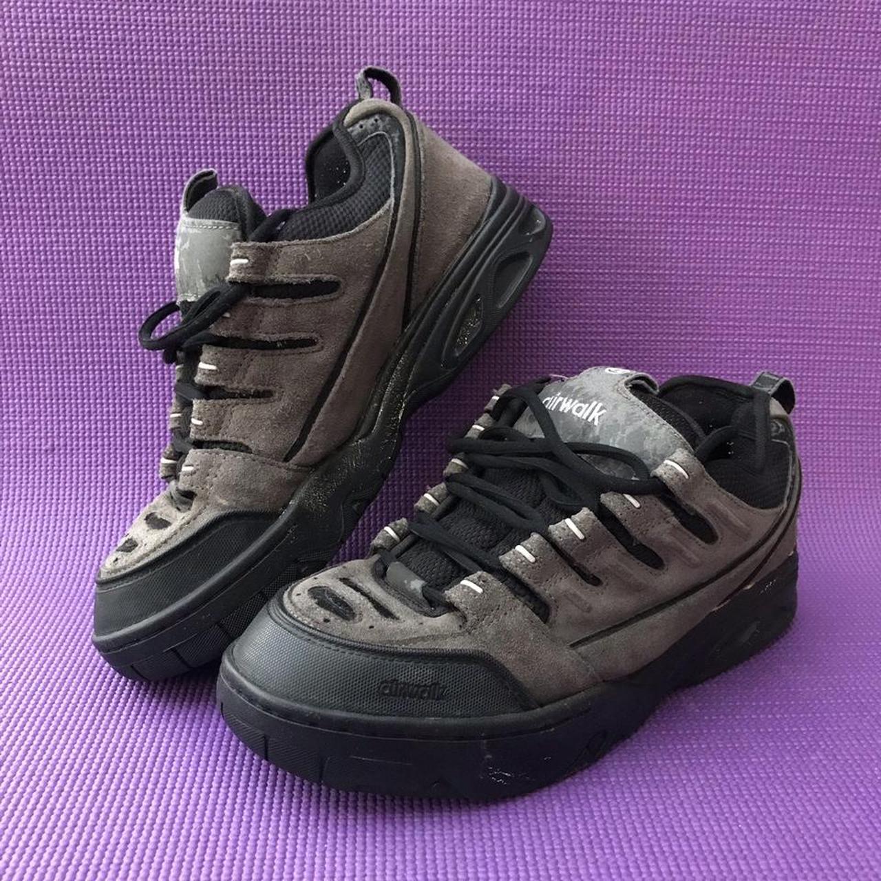 Vintage 90s Airwalk Skate Shoes Puffy Sneakers Grey - Depop