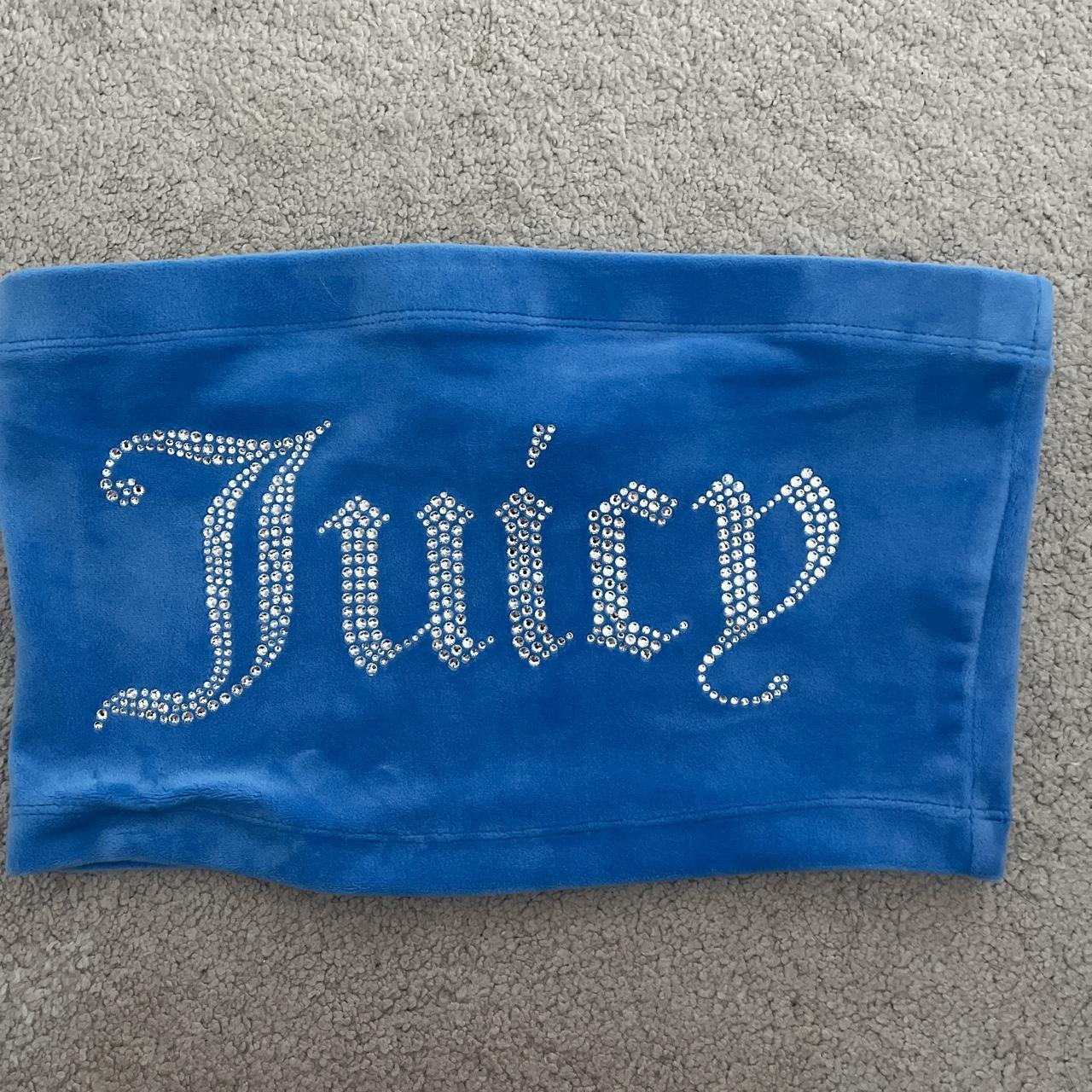 Juicy couture blue bandeau top - Depop