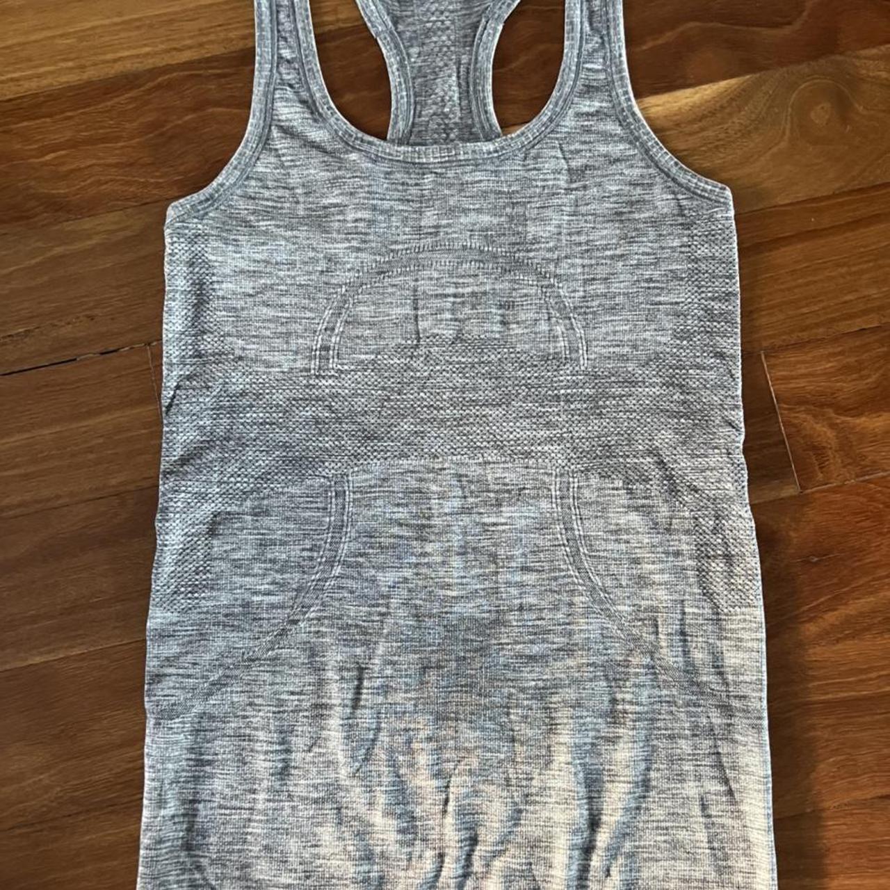 lululemon swiftly tank in grey. Worn a few times.... - Depop