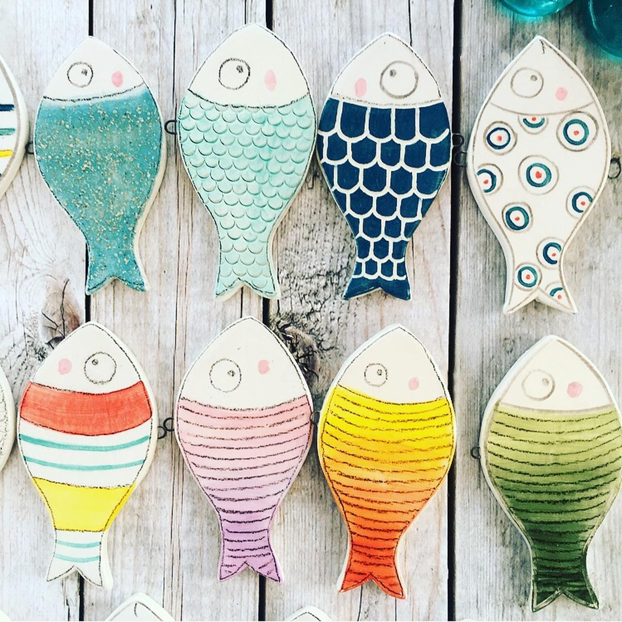 Pesce In Ceramica Siciliana Da Parete - Artigianale Handmade, 18x17cm, Granchio - Foto 4