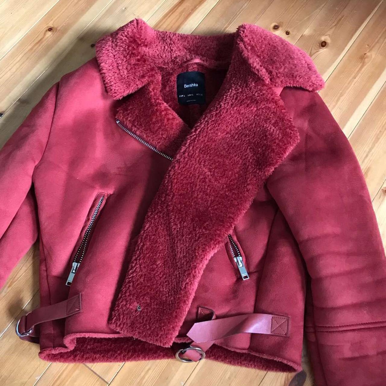 Bershka 2024 red coat