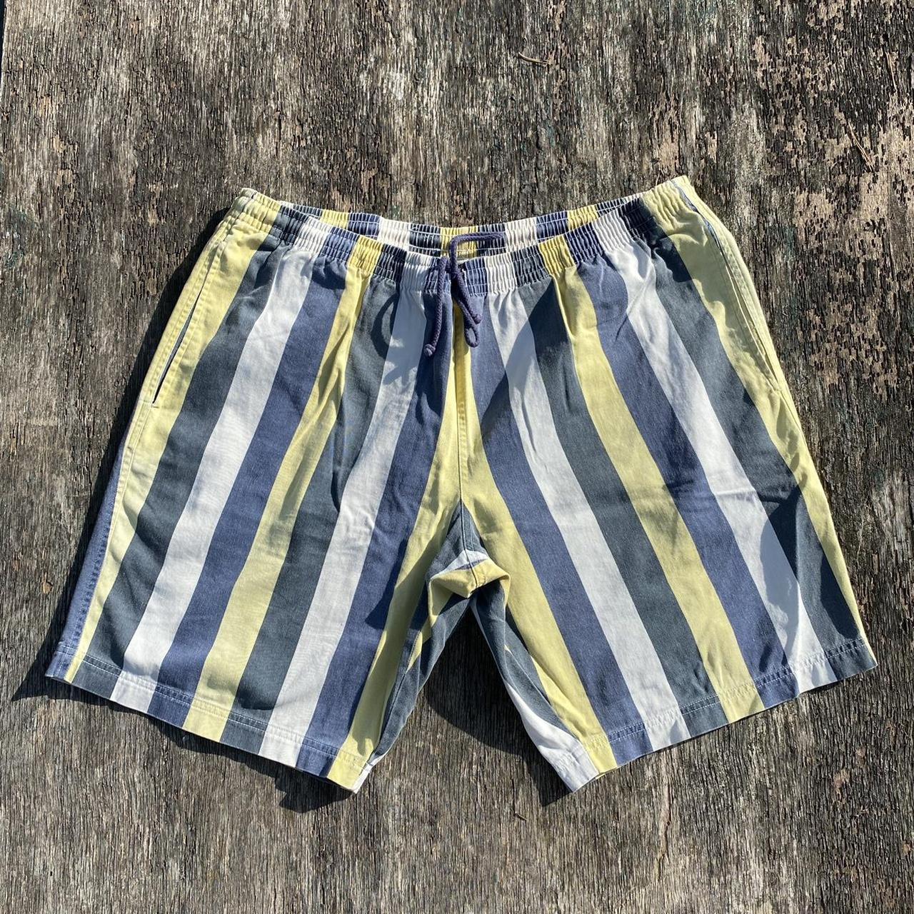 Men's Yellow and Blue Shorts | Depop