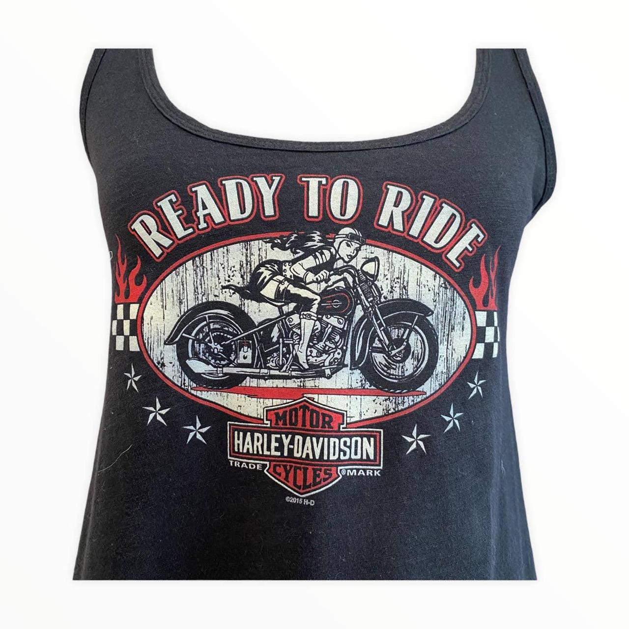 Harley-Davidson Biker Chick Graphic Tank Top in a... - Depop