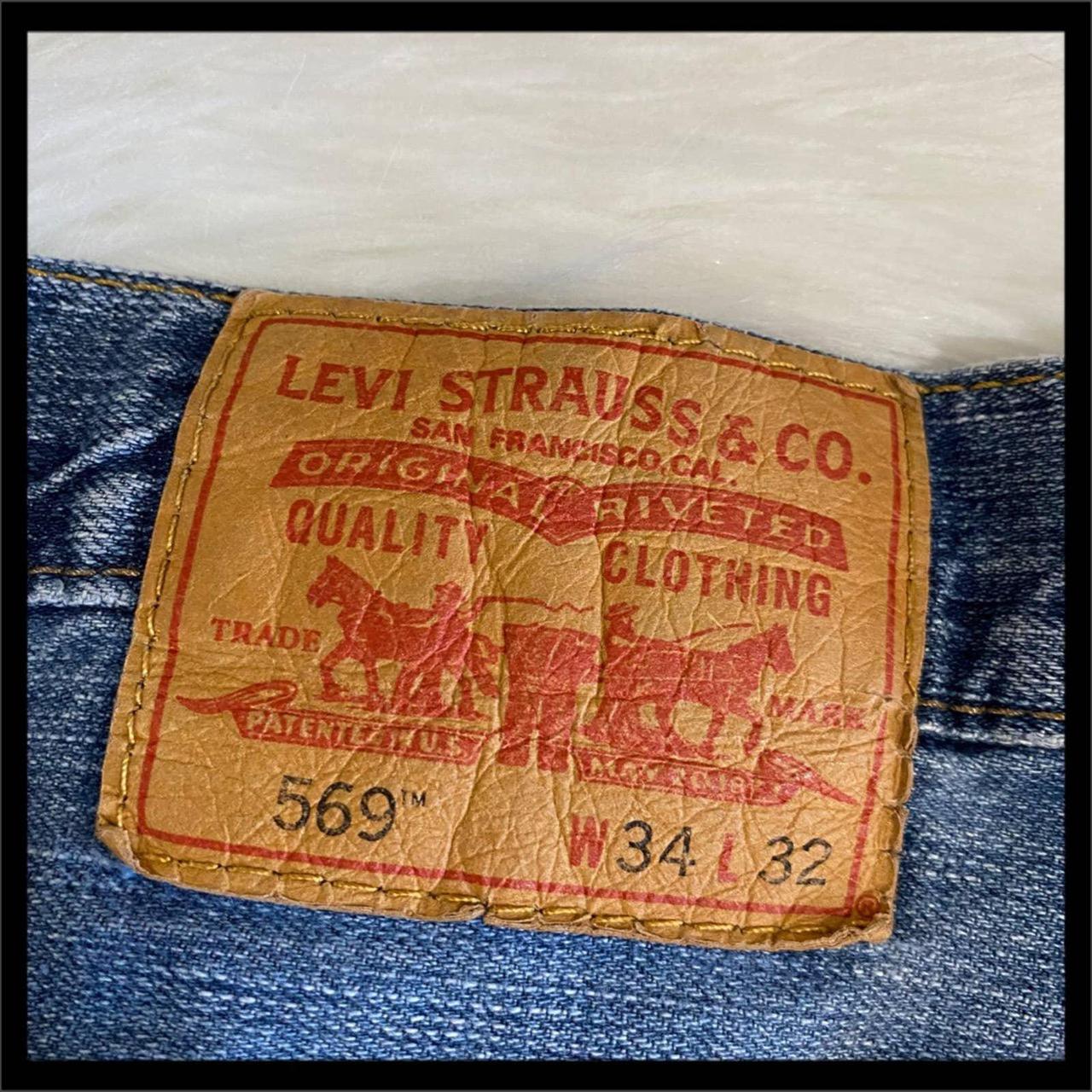 Vintage Levi’s Custom Painted 569 Distressed Short... - Depop