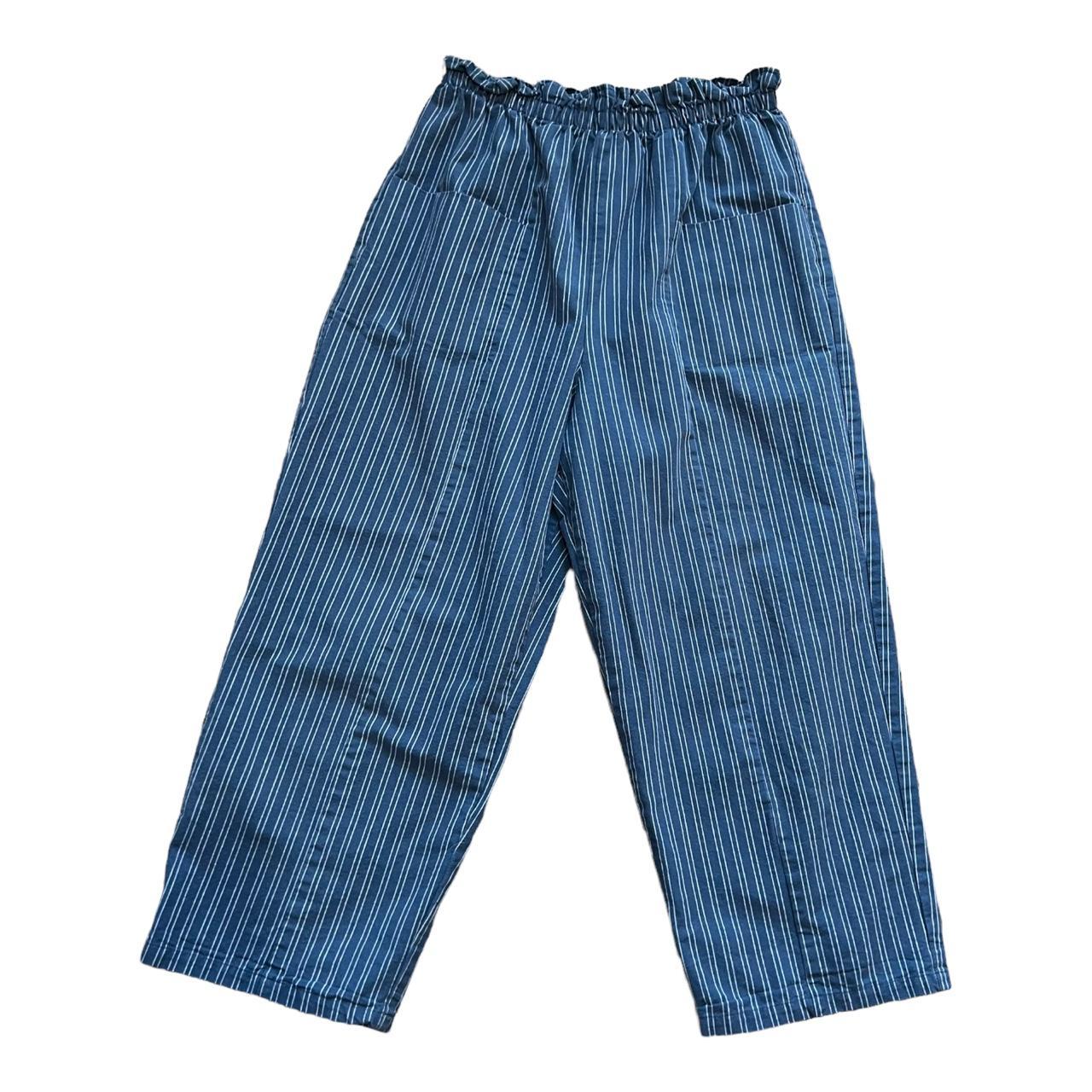 striped paperbag trousers