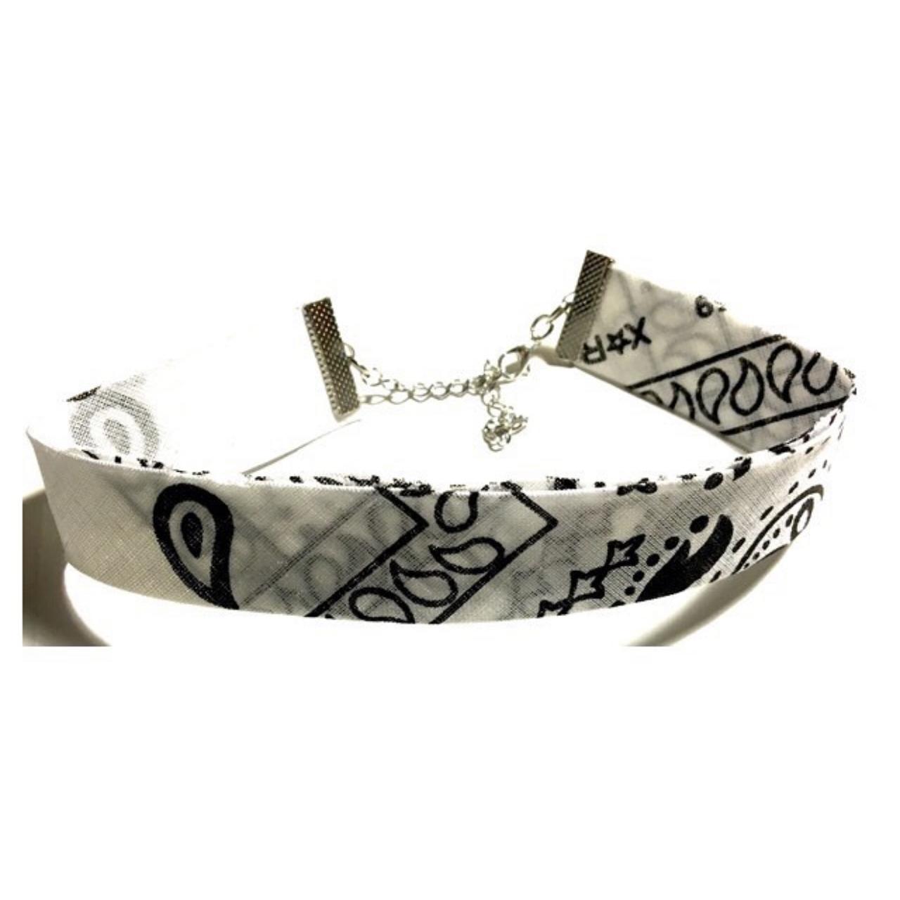 Bandanna choker. Black or White options. (Not a Set) - Depop
