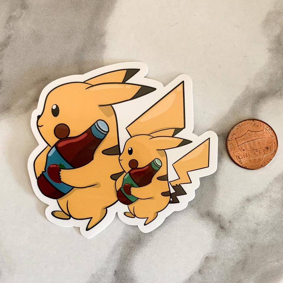 Pokemon Die-Cut Sticker – Ash & Pikachu – Acid Ink Designs