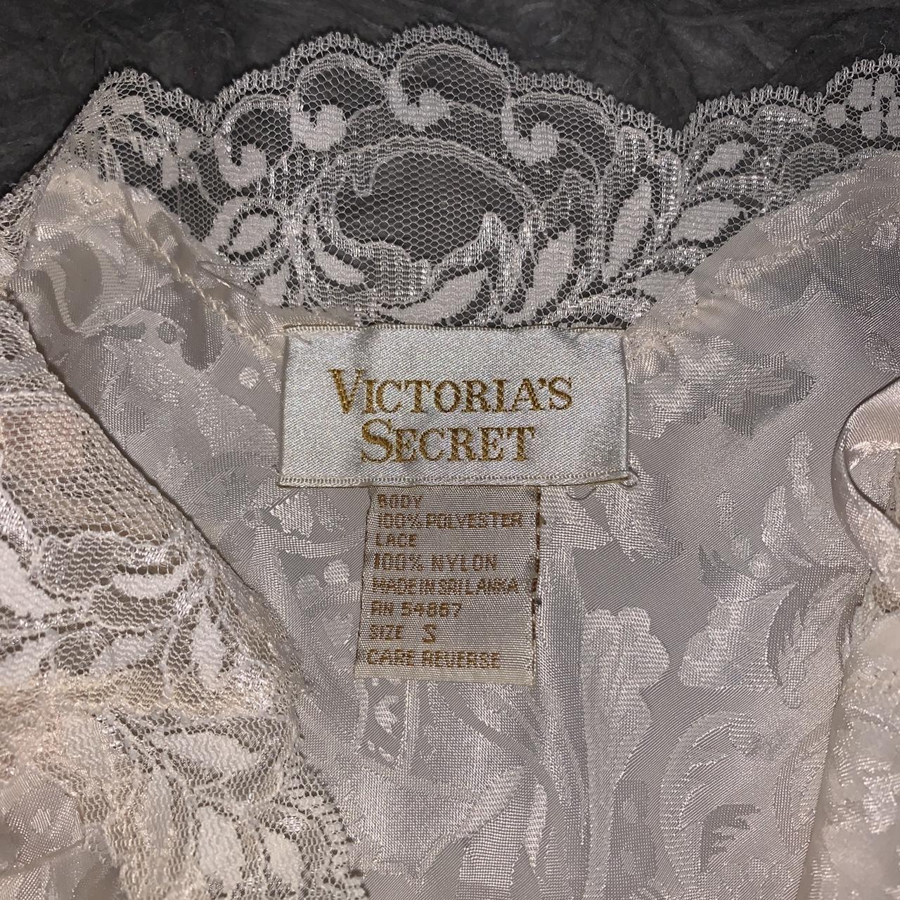 VINTAGE GOLD LABEL VICTORIA SECRET LACE SLIP DRESS... - Depop