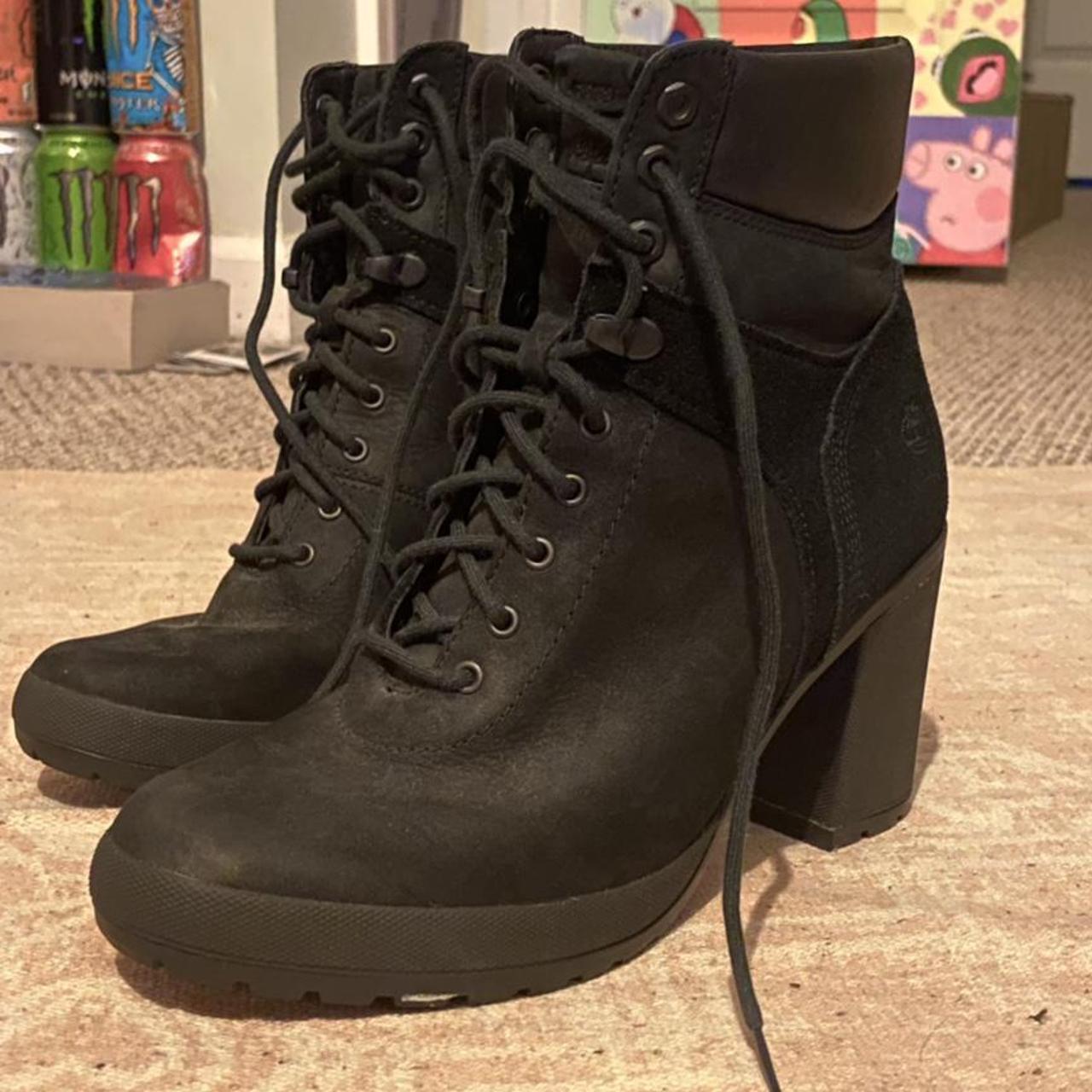 black platform heel boots timberland women s