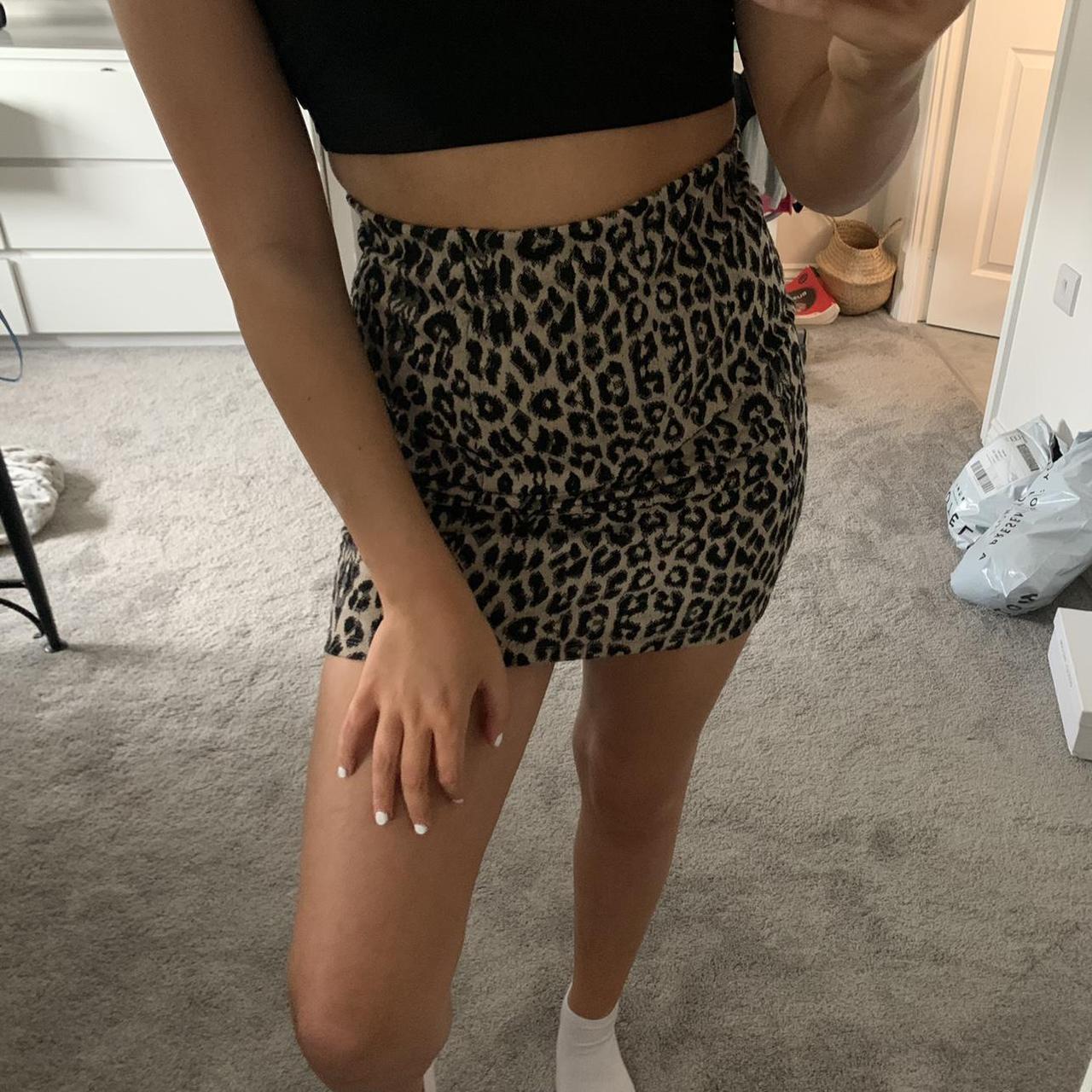 leopard bodycon skirt