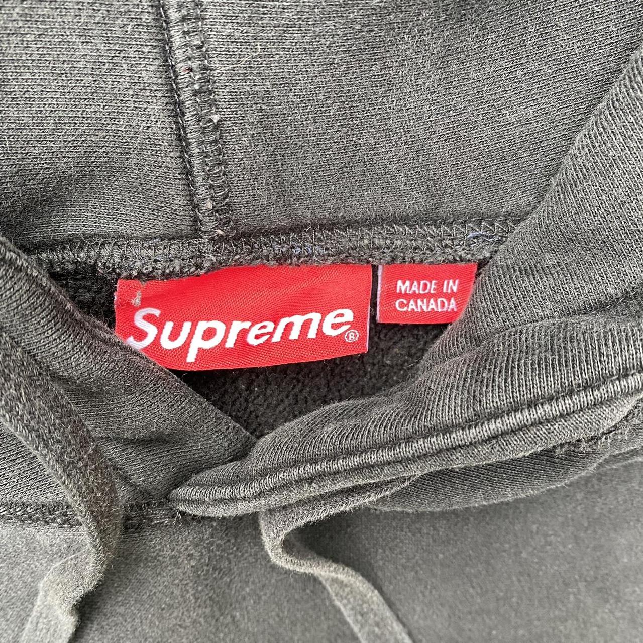 Supreme Box Logo Hoodie FW17 black/lime Size:... - Depop