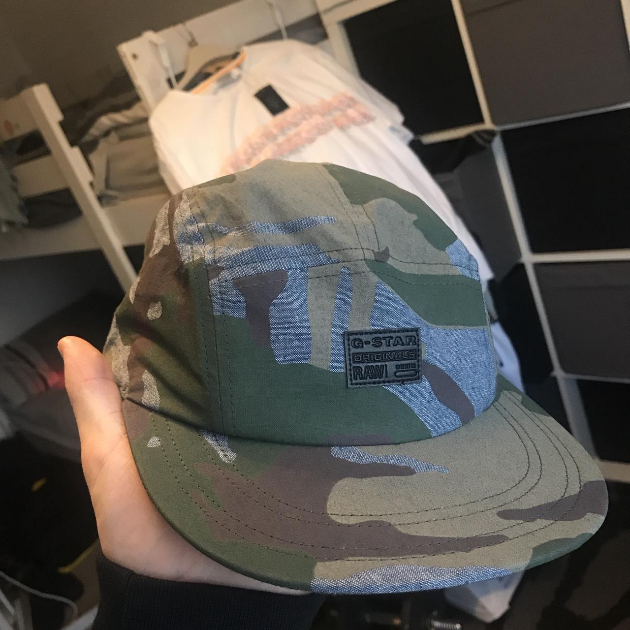 Red Supreme Metallic Camp 5 Panel Hat Check pictures - Depop