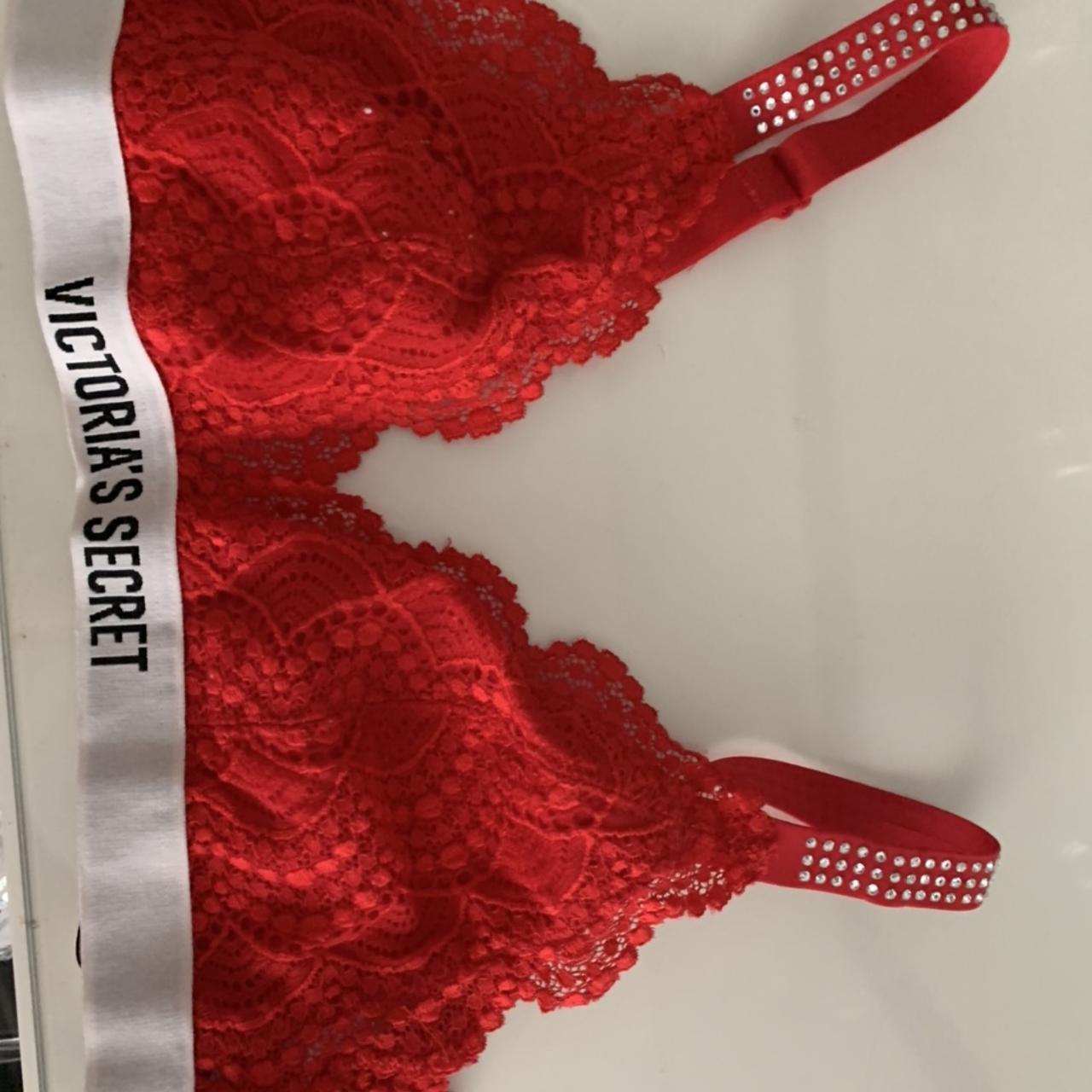 Victoria secret red bralette, half cupped. New with - Depop