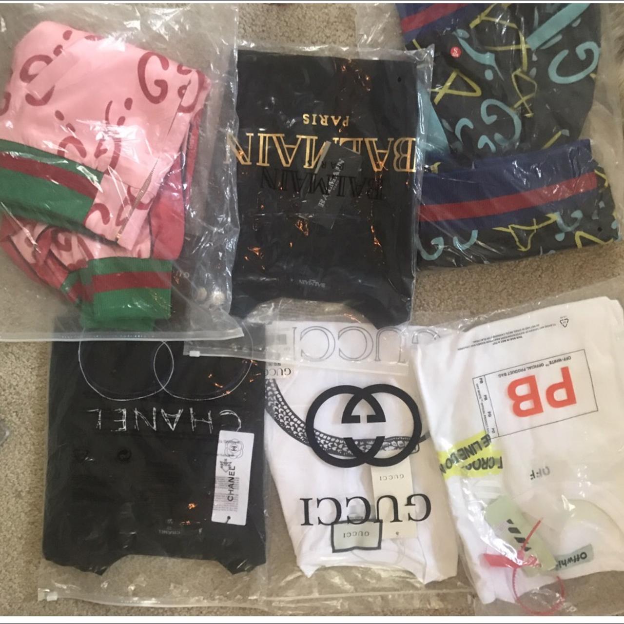 Brand new in package, balmain, off-white, gucci, - Depop