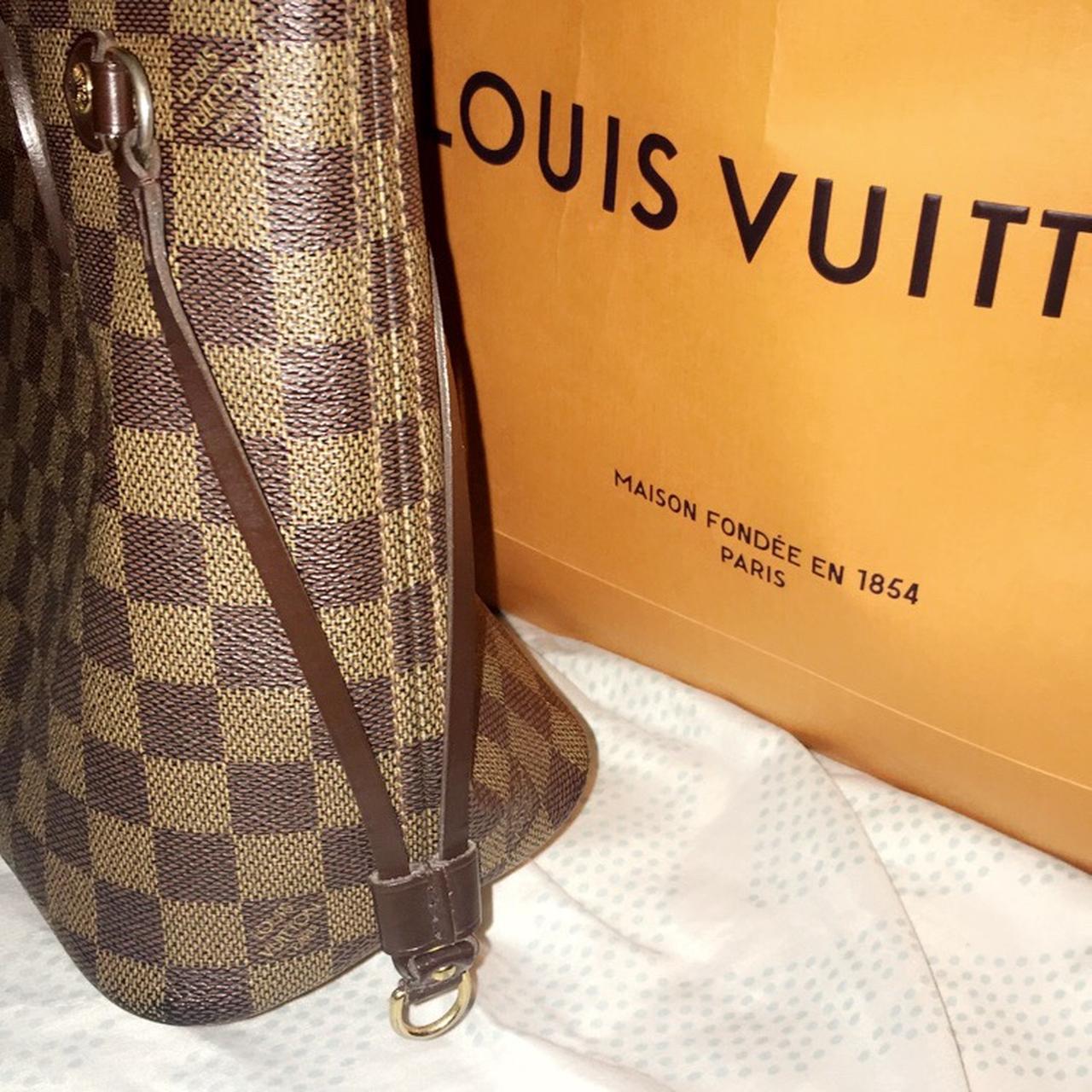 Louis Vuitton “Neverfull MM” tote in damier ebene - Depop