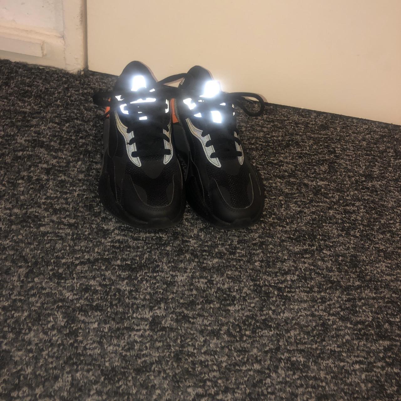 puma rsx black reflective