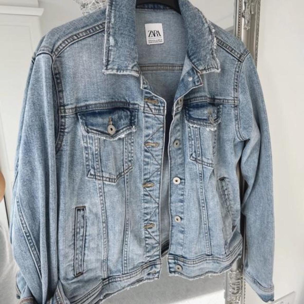 Zara blue light wash denim jacket - Depop