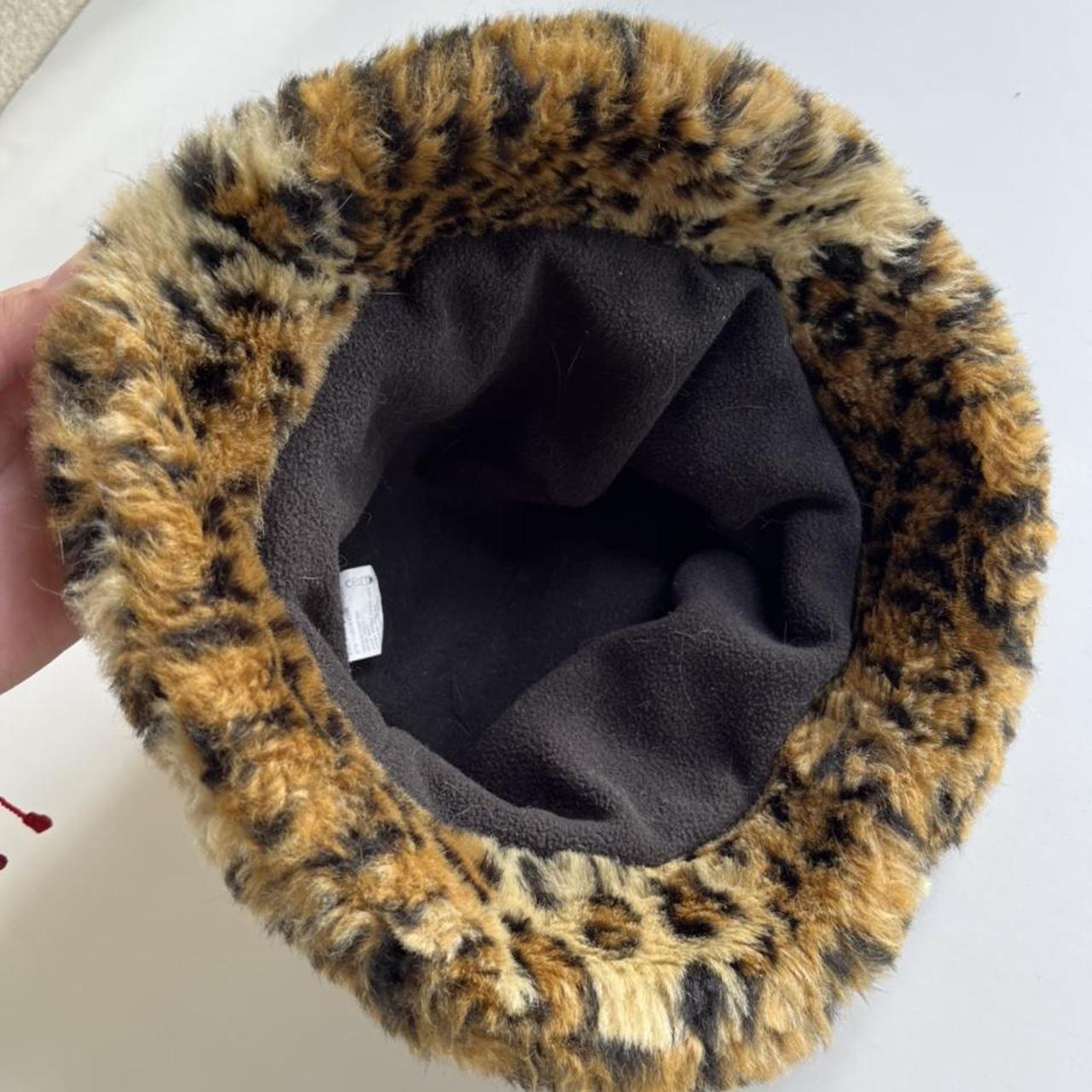 Cheetah print fuzzy bucket hat! Super soft and very... - Depop