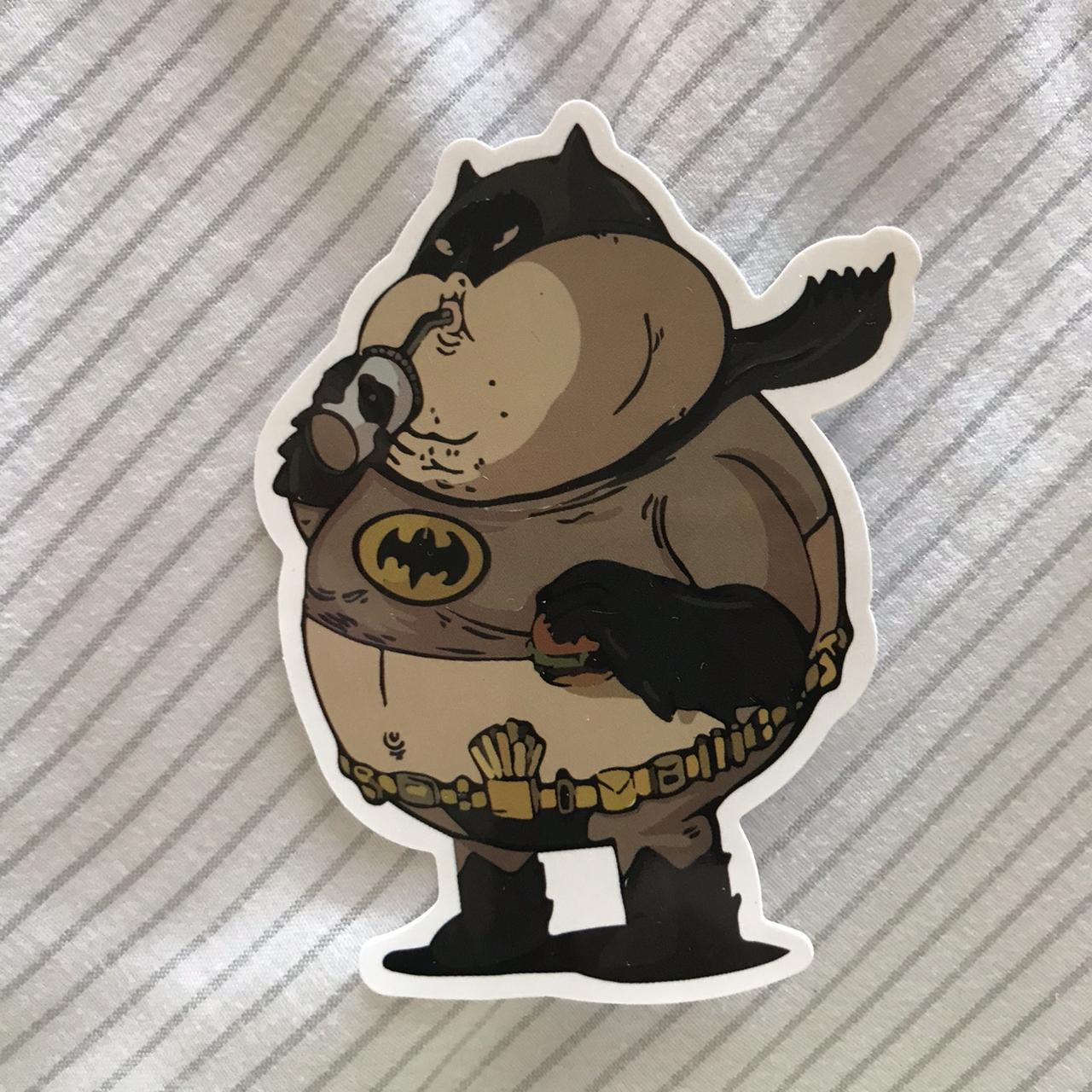 dc comics fat batman vinyl sticker these are high - Depop