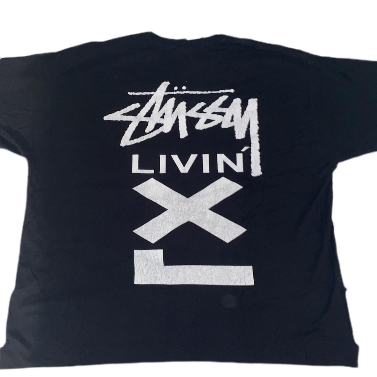 Stussy LIVIN XL tee🎱 worn/used still in good... - Depop