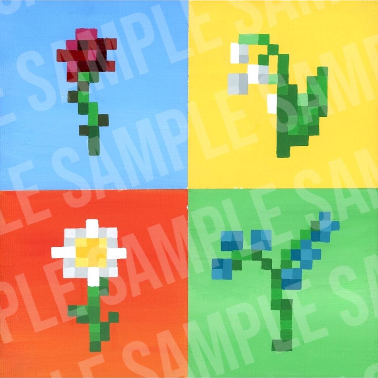 minecraft flower painting