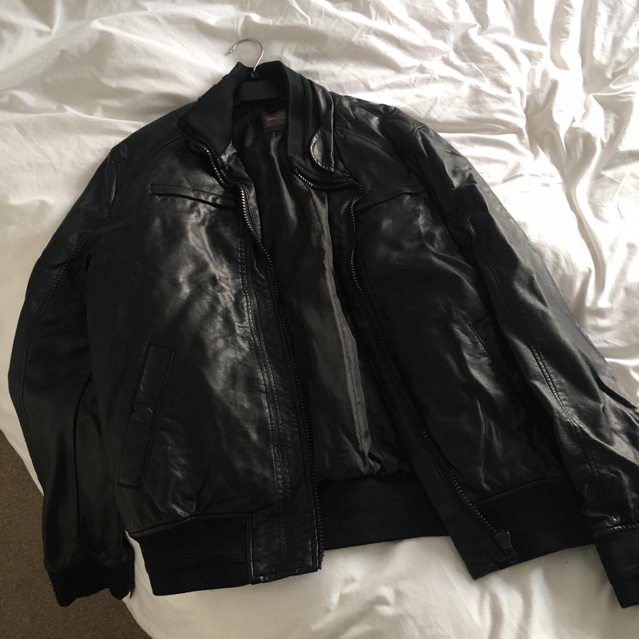 Jeff banks leather on sale jacket