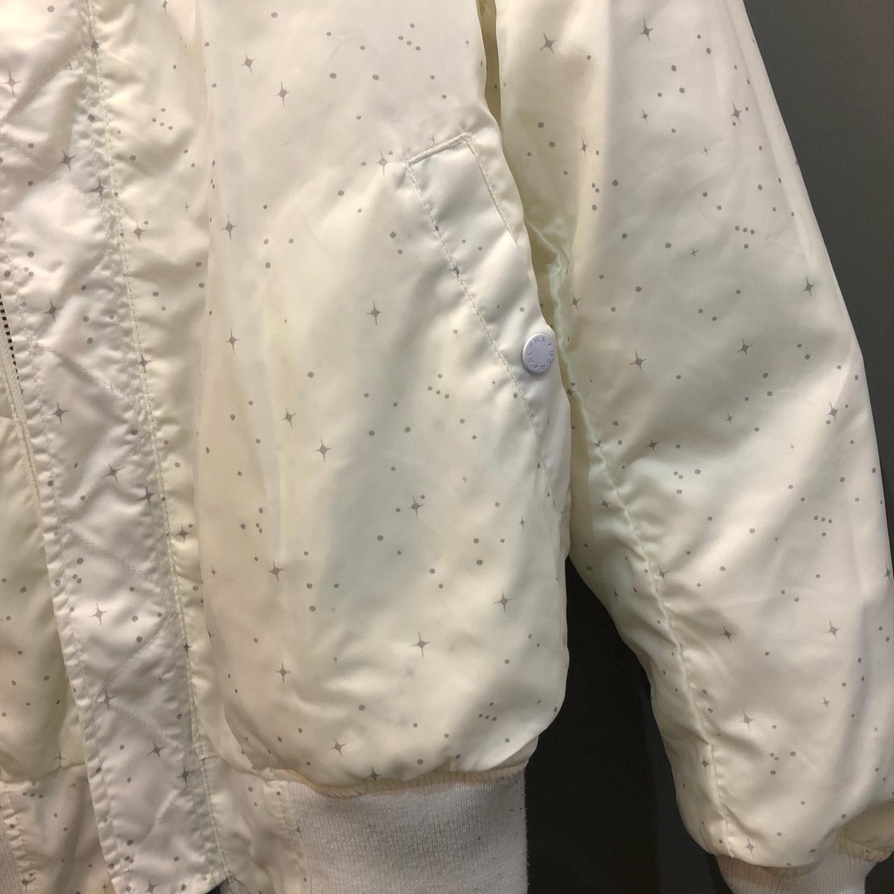 Alpha industries white bomber jacket with reversible... - Depop