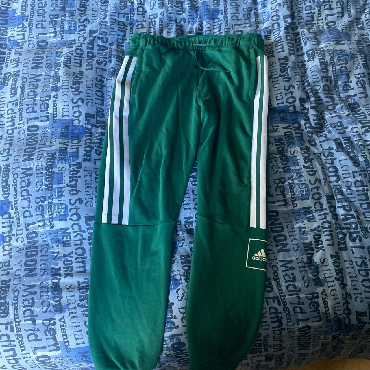 Adidas Men's Green Joggers-tracksuits | Depop