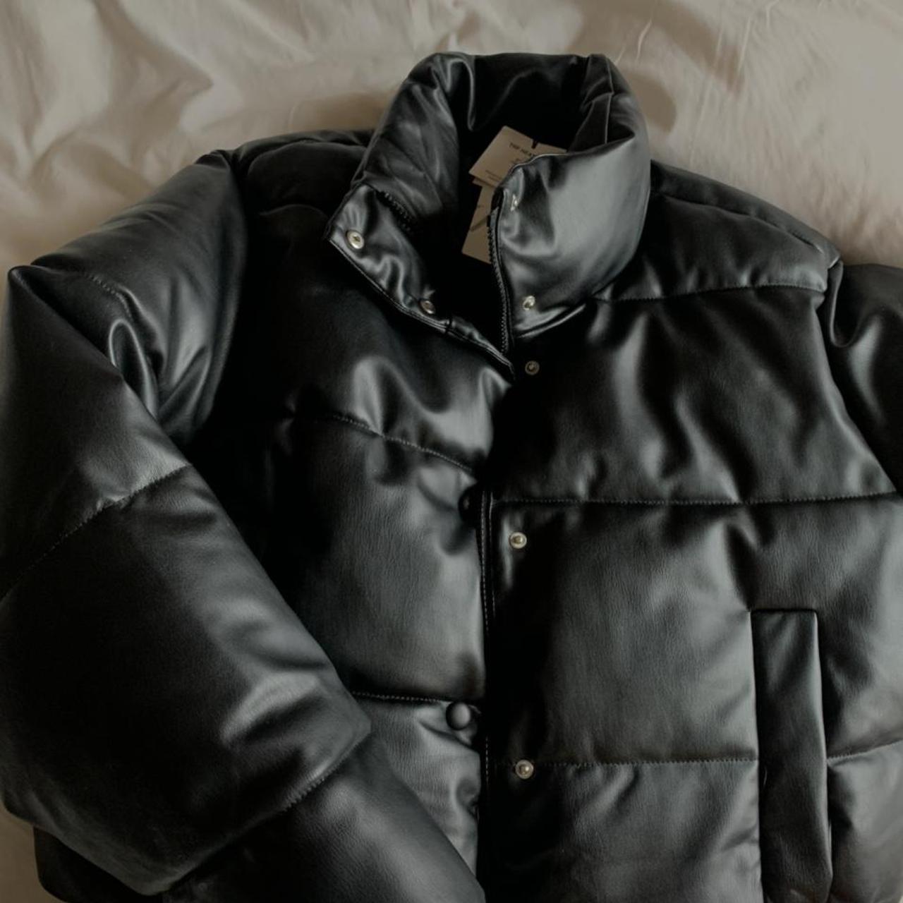 puffer jacket leather zara