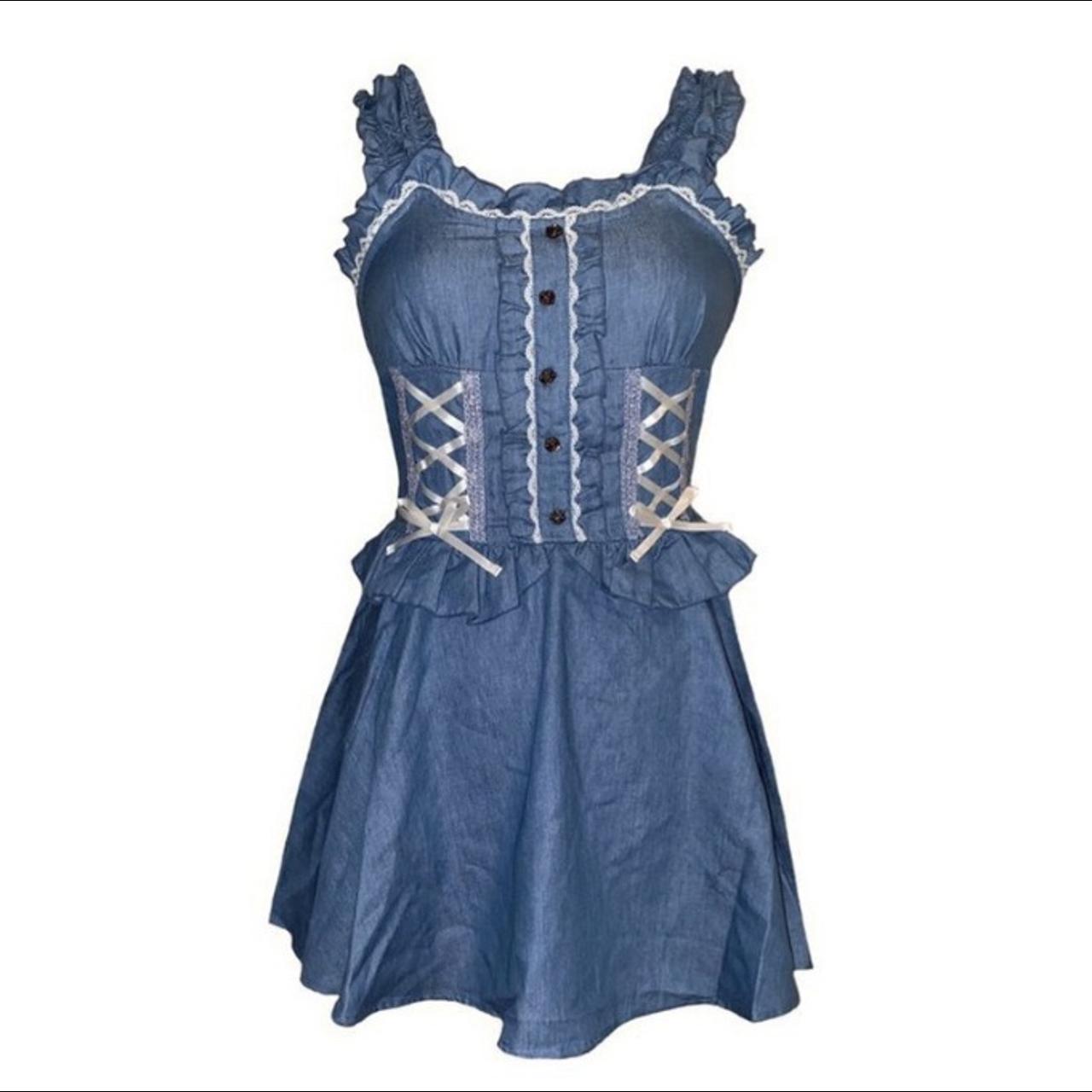 💌 amazing blue axes femme dress, new with tags!! i... Depop