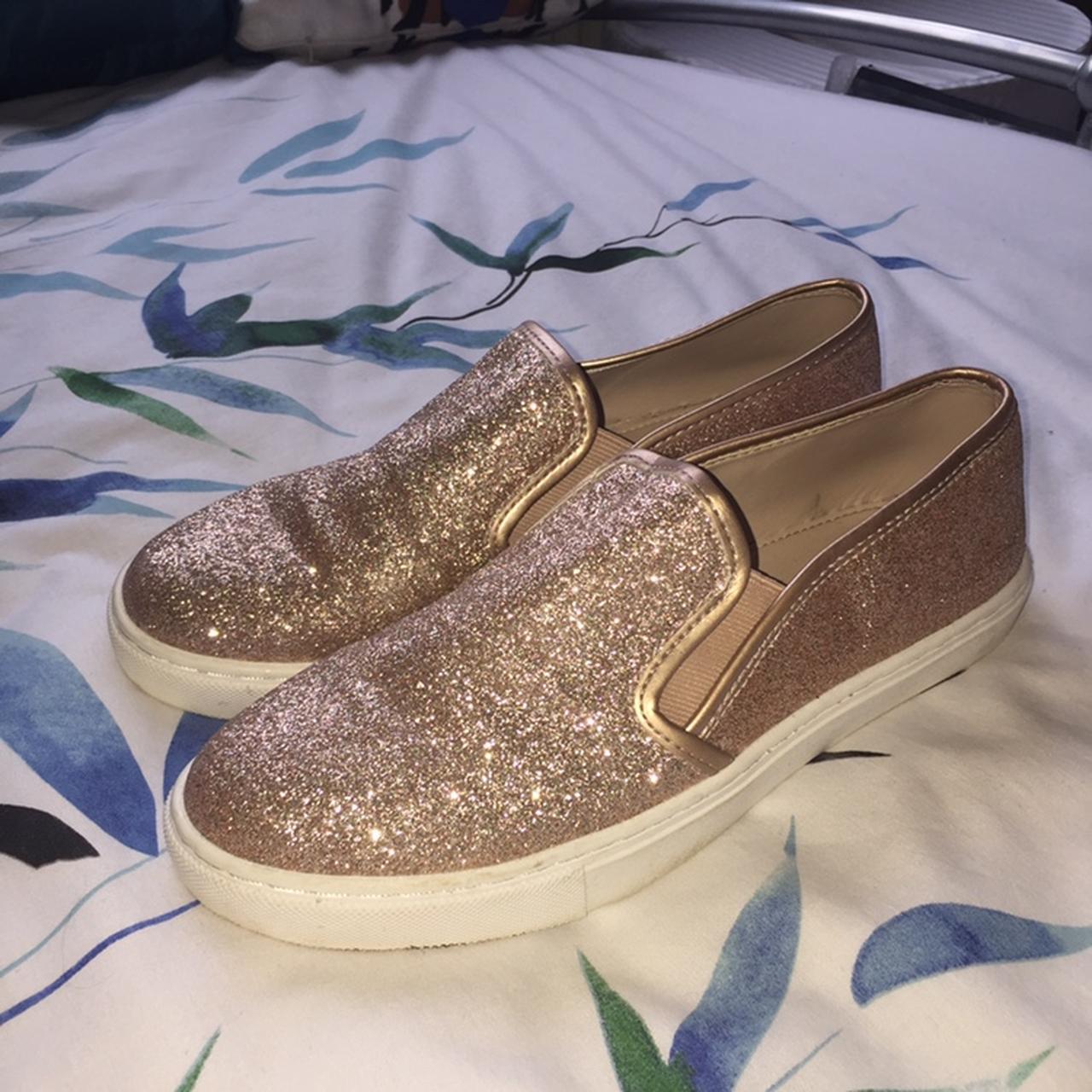 carvela rose gold trainers