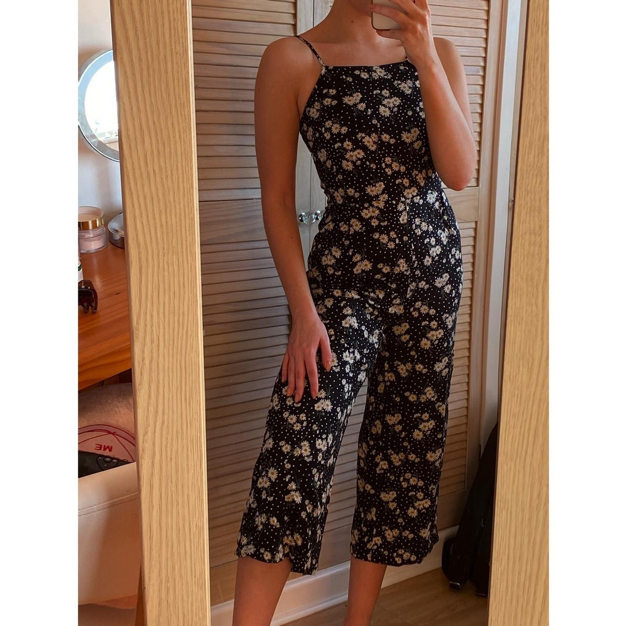 Oasis black clearance floral jumpsuit