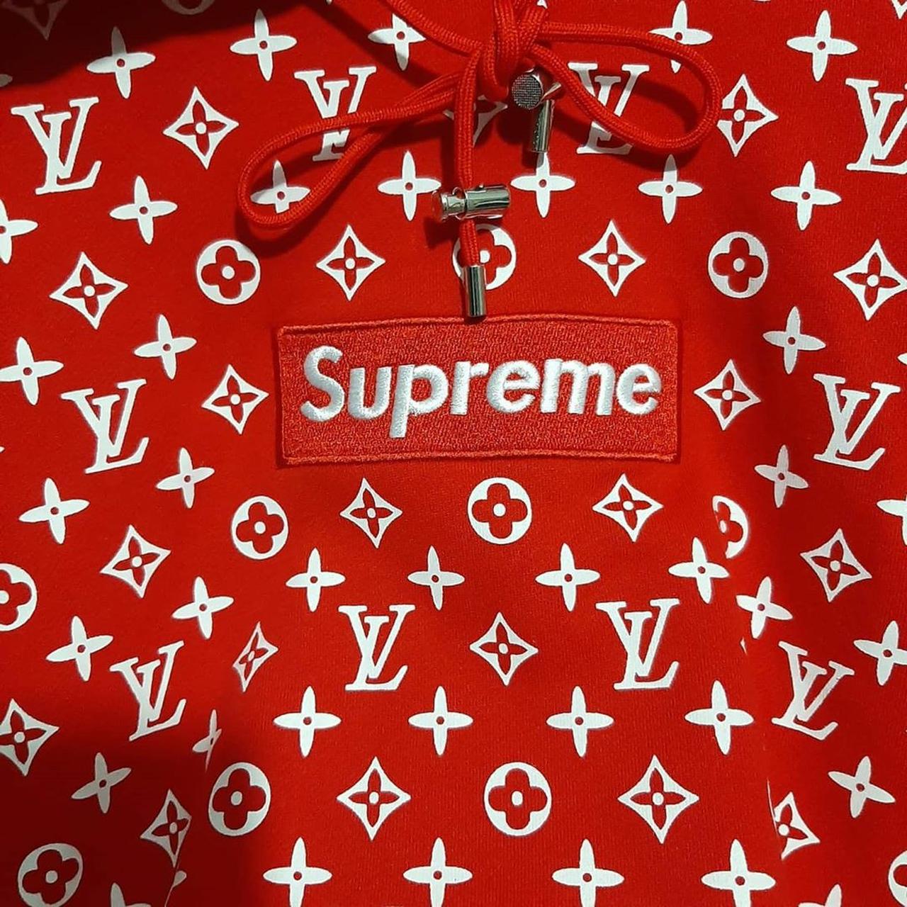 Supreme Louis Vuitton hoodie Size Medium Made in - Depop