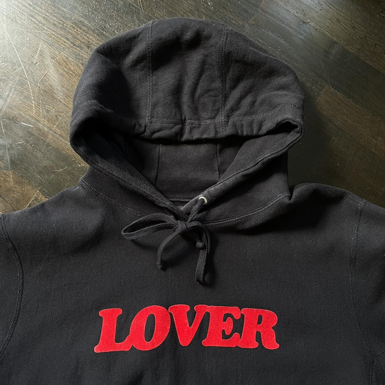 Bianca Chandon “LOVER” hoodie in black/red, size XL....