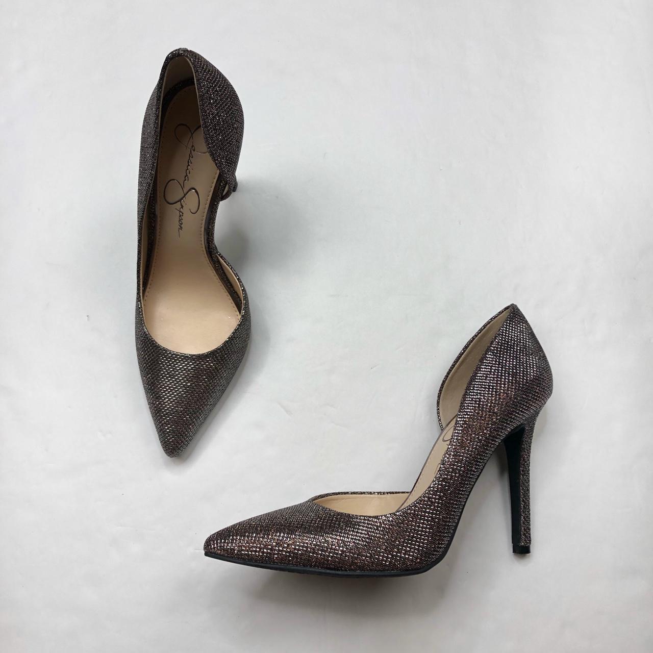 Product Image 2 - Metallic brown silver d’Orsay heels

Brand: