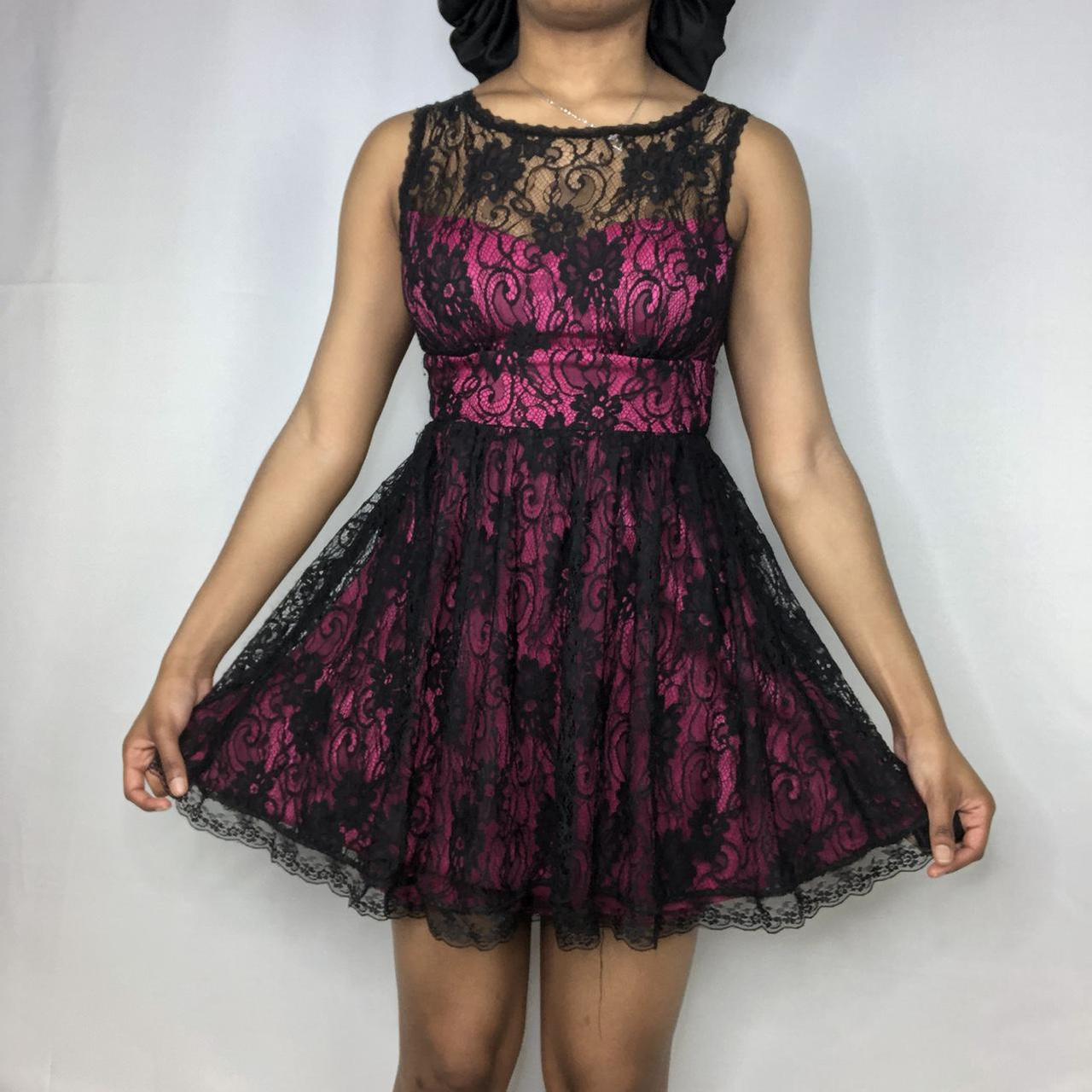 Product Image 1 - Black lace dress

Pink underlay sleeveless