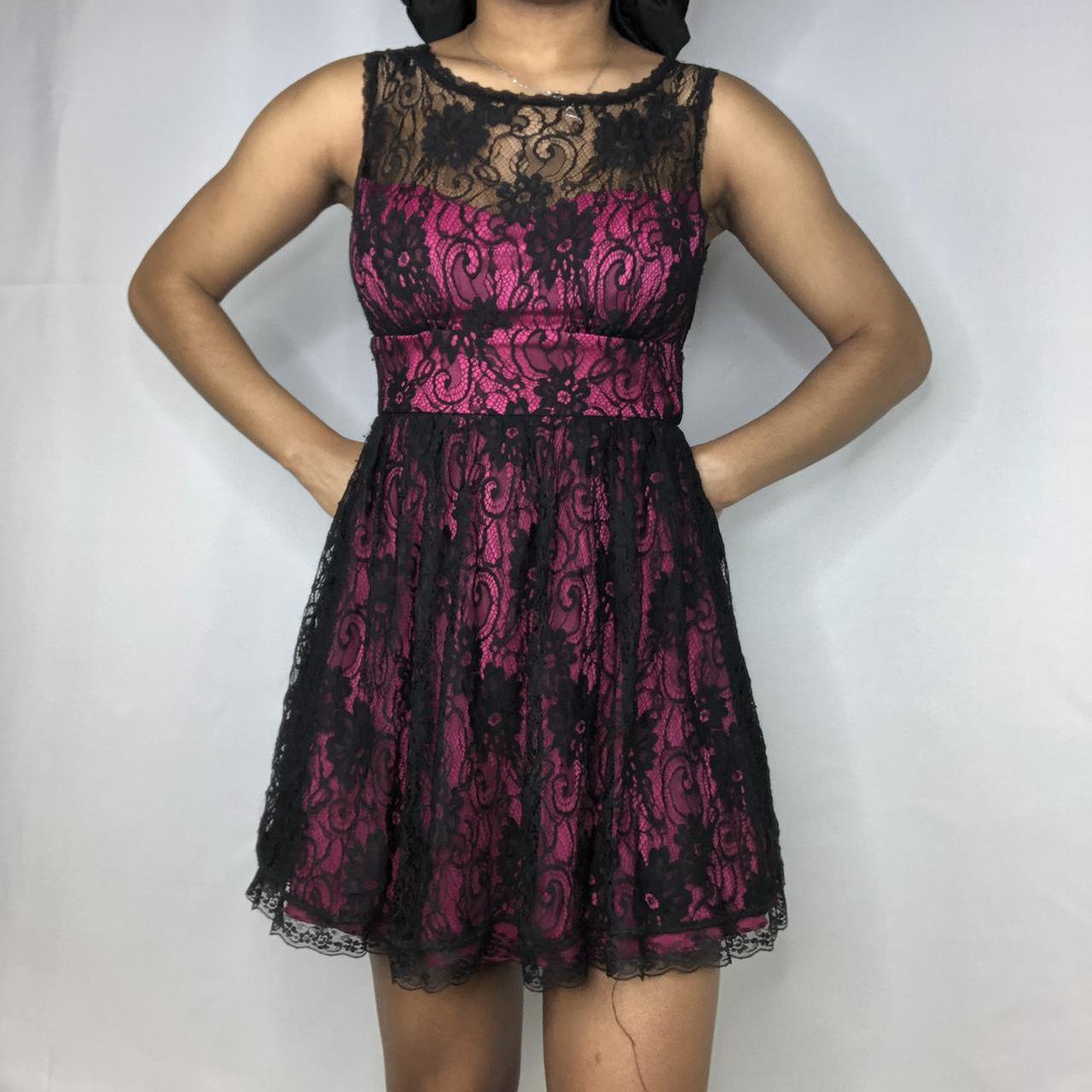 Product Image 3 - Black lace dress

Pink underlay sleeveless
