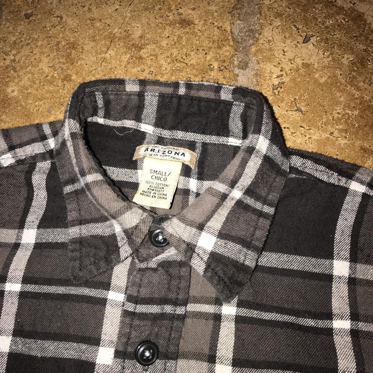 Vintage Boxy Grays Plaid Flannel Long Sleeved... - Depop