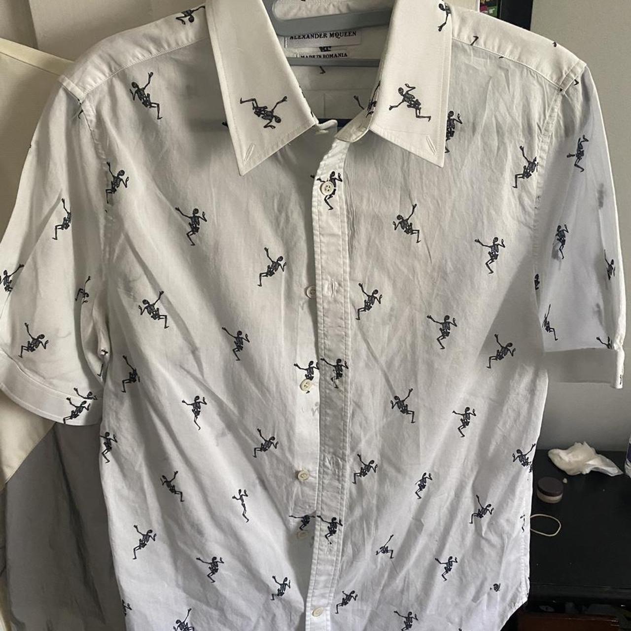 alexander mcqueen button up skull shirt - Depop