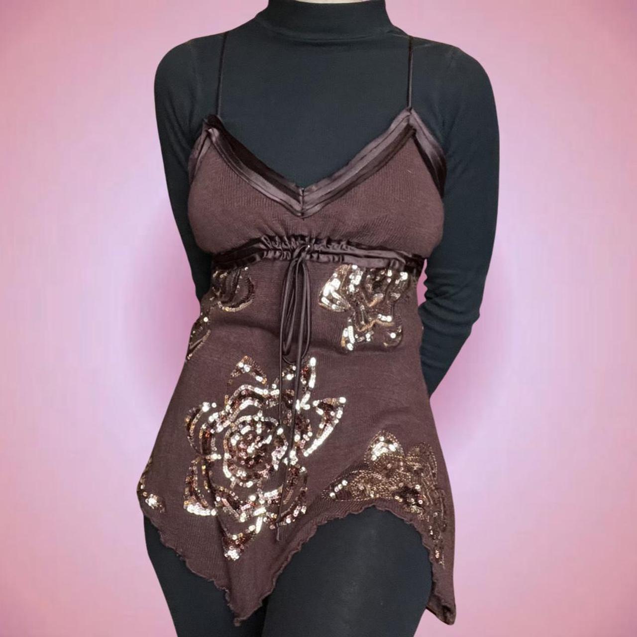 Women's Brown and Gold Blouse (4)