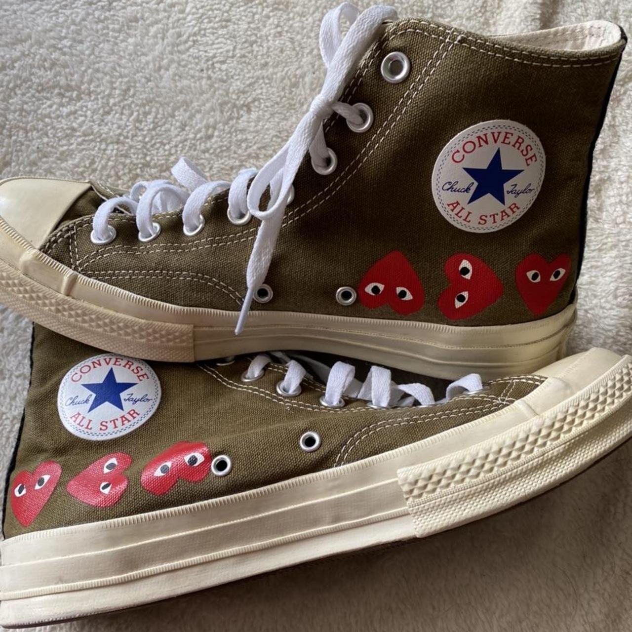 converse cdg olive