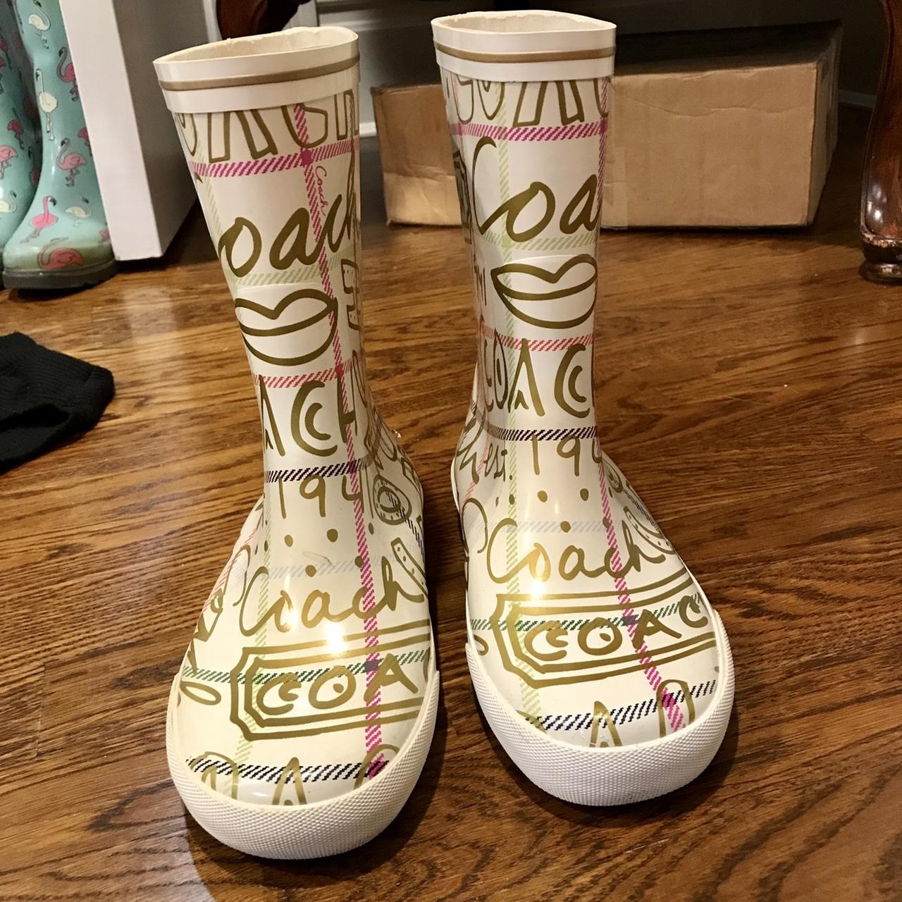 Coach short sale rain boots