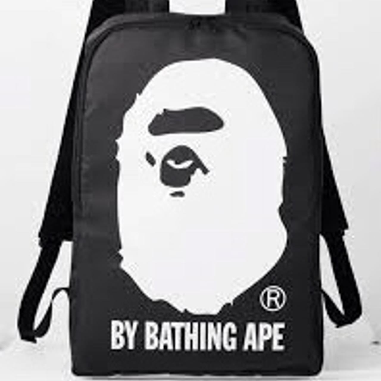 White best sale bape backpack