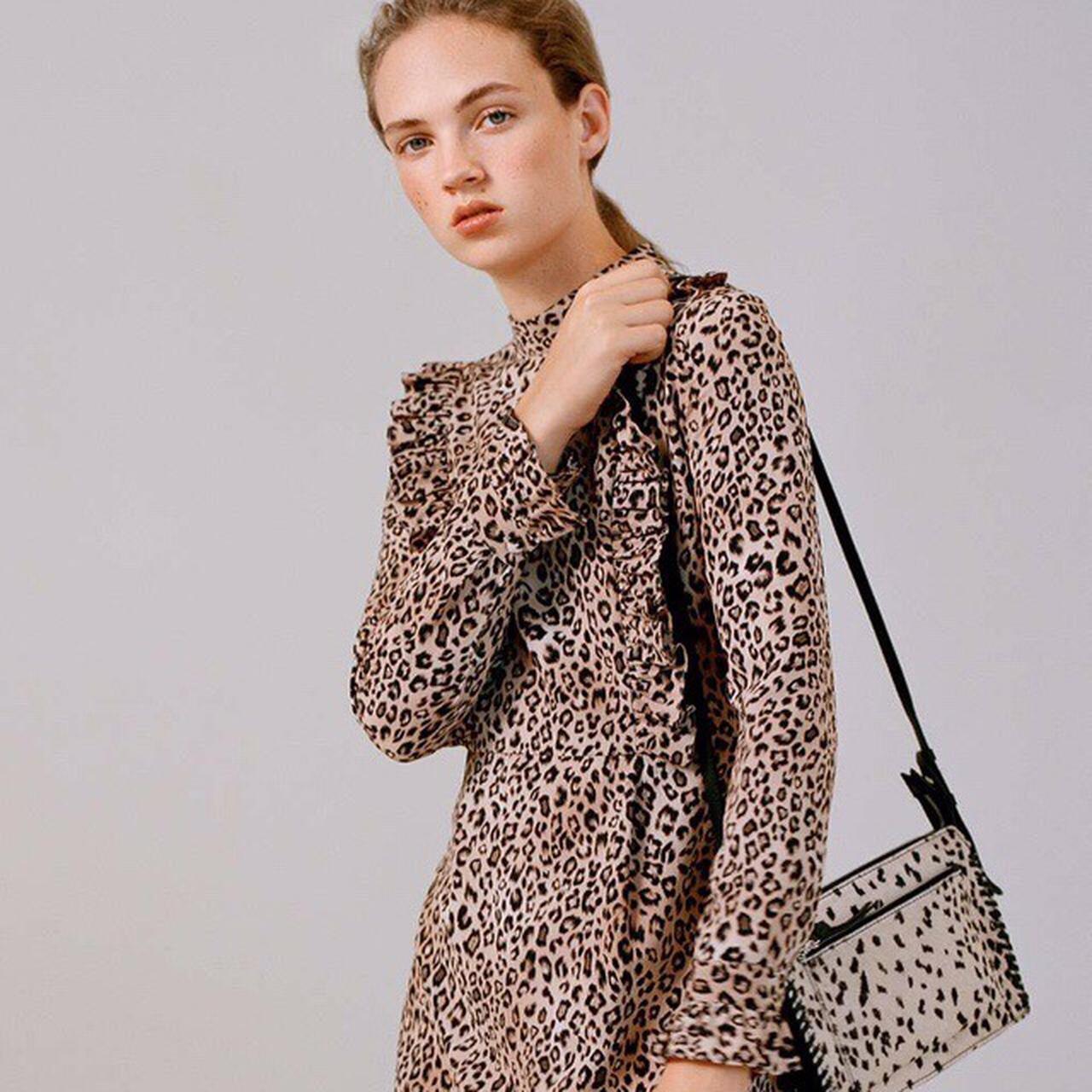 Topshop leopard clearance print shirt dress